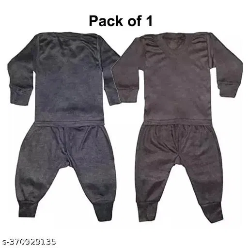 Woolen Thermal Set for Kids (Multicolor, 6-12 Months)