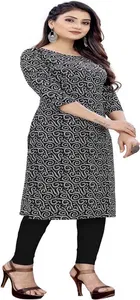 Crepe Printed Kurti for Women 