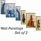 MDF 2 Pcs Designer Wall Painting for Home & Office 