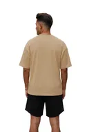 Polyester Printed Co-Ord Set for Men, Beige 