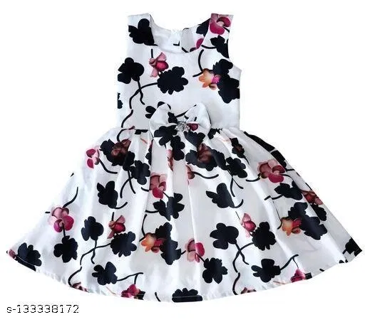 Cute Party Dress for Girls (White, 0-1 Years)