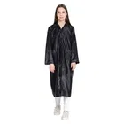 Solid Overcoat with Hoods and Side Pocket Raincoat for Women 