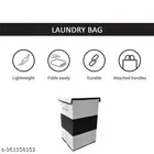 Cloth Laundry Basket, Grey & Black 