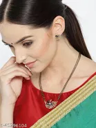Alloy Mangalsutra with Earrings for Women 