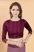 Trendy Simar Silk Saree with Blouse Piece For Women 