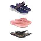 Combo of Heels with Slippers for Women 