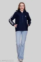 Nylon Solid Jackets for Women 