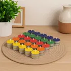 50pcs Colored Wax Tealight Smokeless Candles 