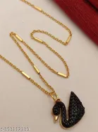 Alloy Chain with Pendant & 1 Pair Earrings for Women 