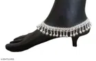 Alloy Anklets for Women (Silver, Set of 1)