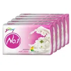 Godrej No.1 Jasmine & Milk Cream Bathing Soap 5X100 g (Buy 4 Get 1 Free)