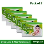 Dyna Lime & Aloevera Extracts 5X100 g (Pack of 5)