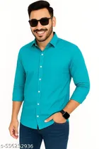 Cotton Blend Solid Shirt for Men, Multicolor, Pack of 2 