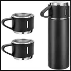 Stainless Steel Vacuum Flask Set with 2 Steel Cups 