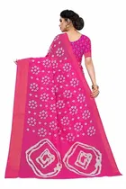 SVB लिनेन बांधनी प्रिंटेड साड़ी 