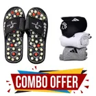 Spring Acupressure Magnetic Therapy Slippers with Socks for Uunisex (Set of 4) (Multicolor, 5)
