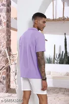 Cotton Blend T-shirt for Men, Purple 