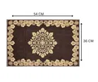 Furnishing Hut Damask Floral Cotton Maroon Center Table Cover 36x54in