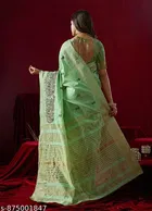 Embroidered Border Cotton Silk Saree for Women 