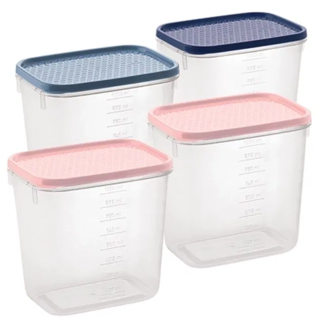 ALL TIME Polka Container (401x4, 600 ml Each, Set of 4)