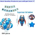 Super Man Theme Birthday Decoration,Blue,Set Of 1