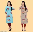 Crepe Printed Kurti for Women 