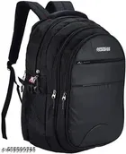 Polyester Backpack for Men & Women, Black