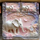 Premium 7D Elephant Printed Bedsheet 90x100in