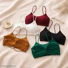 Cotton Bra for Women & Girls, Multicolour, Pack of 4 