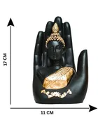 Palm Budha Polyresin Idols 11L X7Wx17 Cm