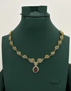 Zircon Gold-plated Necklace Set for Women 