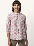 Rayon Floral Print Short Kurti for Womens 