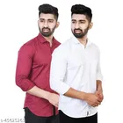 Cotton Blend Solid Shirts for Men, Multicolor 