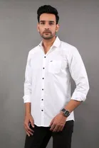 Cotton Blend Solid Shirt for Men 