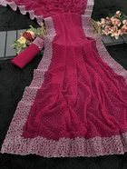 Georgette Woven Design Saree for Women 