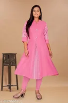 Solid Cotton Blend Kurti for Women, Pack of 2 