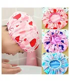 Lenon Makeup Accessory Fok Shower Cap Multicolor (Set of 3) (D142)