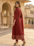 Embroidered Rayon Kurta Set for Women 