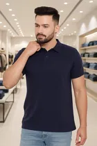 Cotton Blend Polo Neck T-Shirt for Men 