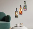 Akarts Meditating Buddha MDF painting set of 3