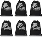 Alifiya Shoe Pouch  (Black) ( Pack Of 6)