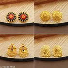 Premium Quality Gold Finish Stud Earrings Combo