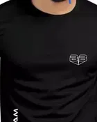 Round Neck Logo Print T-Shirt for Men 