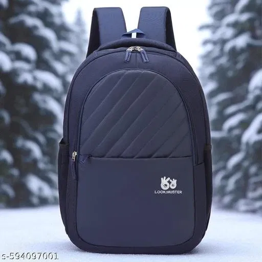 Polyester Backpack for Men & Women, Black
