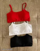 Cotton Bra for Women, Multicolour, Pack of 3 
