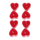 Heart Shaped Unscented Candles 