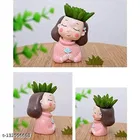 Terracotta Decorative Cute Girl Plant Holder for Home Decor 