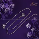 Brass Silver Plated Anklet for Women (Silver, Set of 1)