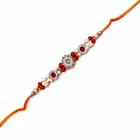 Designer Moti Rakhi for Brother Multicolor