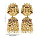 Copper Matte Gold Pearl Drop Earrings for Women 